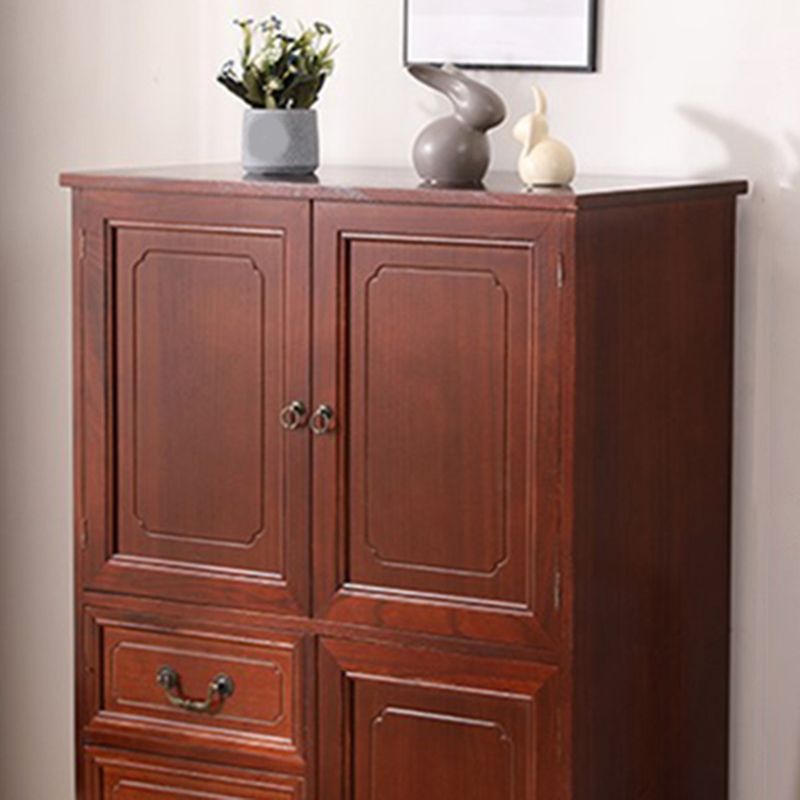 Industrial Square Accent Cabinet Antique Finish Cabinet With Doors