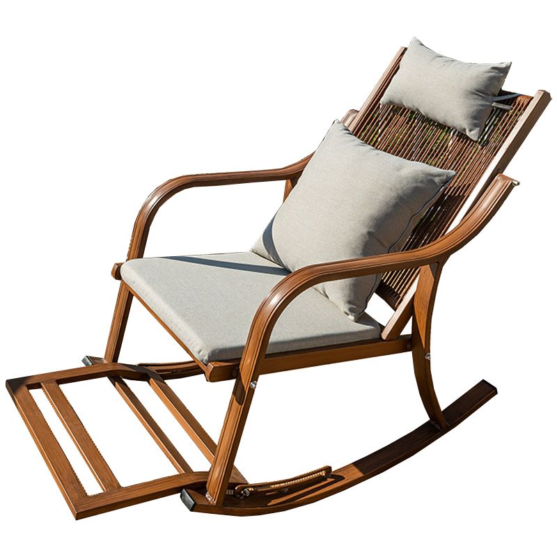 Contemporary Wicker Rocking Chair Reclining 24.8" Wide Rocker Chair for Porch