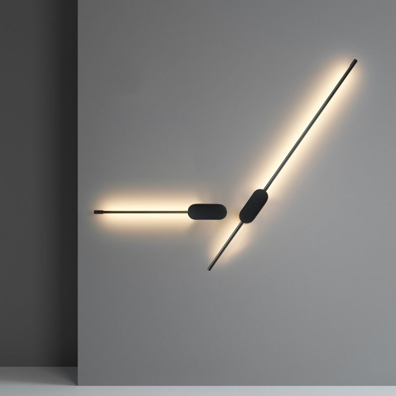 Modern Style Linear Shape Wall Sconce Metal Wall Lighting for Bedroom