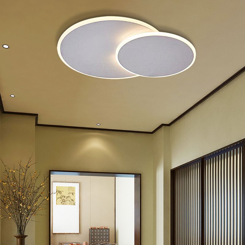 16"/19.5" Overlapping Creative Flush Mount Light Modern Acrylic Round/Square/Triangle Flush Mount