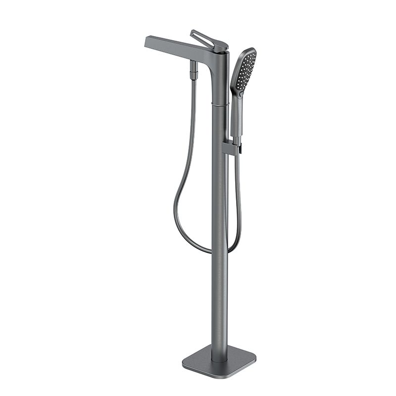 Bathroom Faucet Floor Standing Handheld Shower Head Rod Handle Faucet