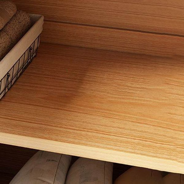 Modern Engineered Wood Sideboard Simple Beige Buffet Table with Drawer for Dining Room