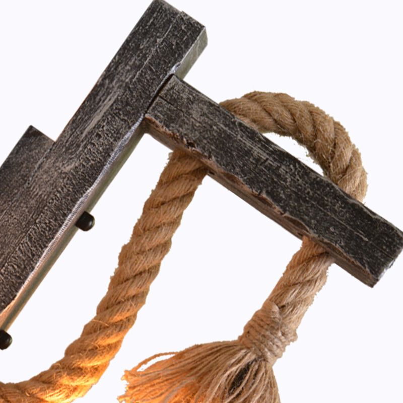 Corda da parete grigia appesa lampadina nuda 1 idee di illuminazione da parete in stile industriale leggero con braccio a L legno