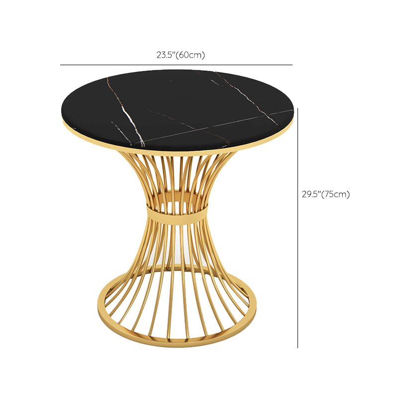 Glam Faux Marble Dining Table Metal Dining Table for Home Use