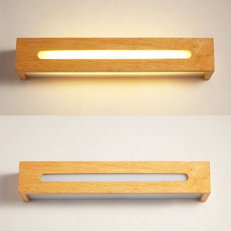 Rechthoek houten wand gemonteerde lichten eigentijdse wand gemonteerd lamp voor badkamer