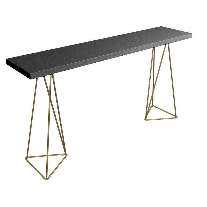 Pine Wood Top Bar Counter Traditional Luxury Rectangle Bar Counter with Sled Base