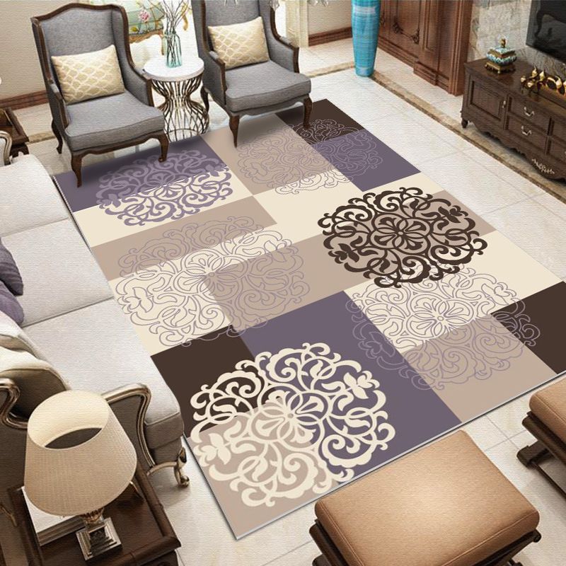 Tapis boho à chaux à chaux à chaux à chaux polyester le tapis lavable de machine non glissée pour animaux de compagnie pour animaux de compagnie pour décoration intérieure