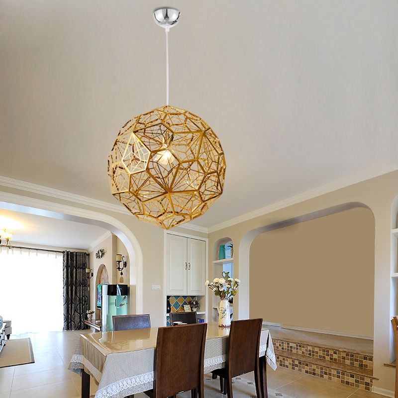 1-Light Metal Suspended Lighting Fixture Contemporary Pendant Light Kit for Dining Room