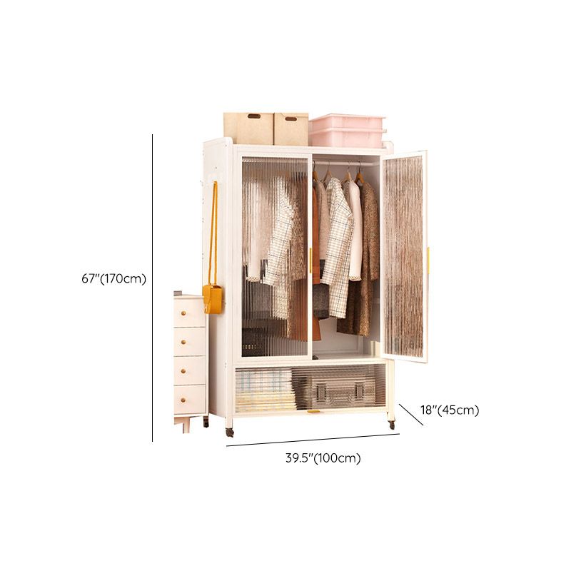 Glass Combination Armoire Modern Style Wardrobe Cabinet for Home