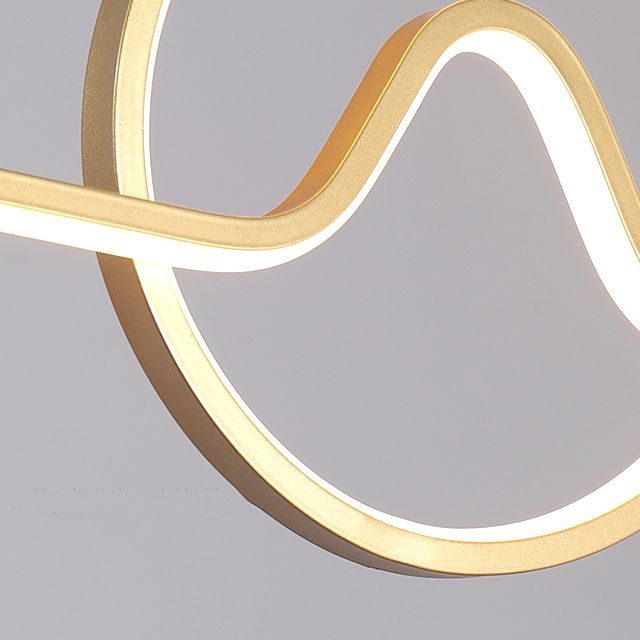 Moderner Stil linearer Form Island Leuchten Metall Zwei Lichtheizenbeleuchtung