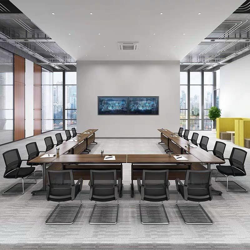 Modern Wooden Office Desk Folding Rectangular Writing Desk for Home