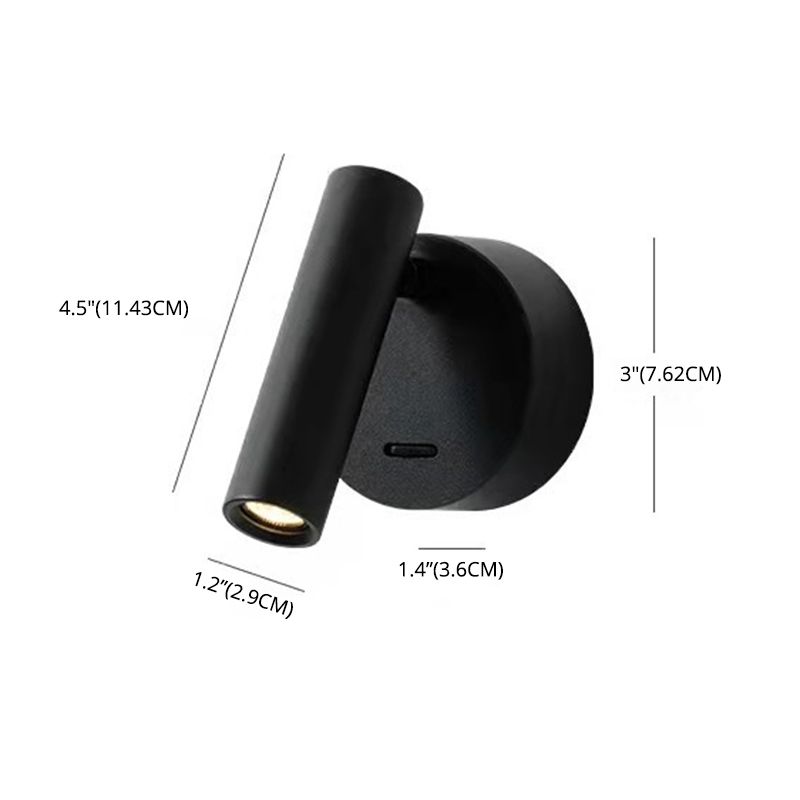 Modern Cylinder Wall Mounted Lighting Aluminum 1 Light Wall Lamp