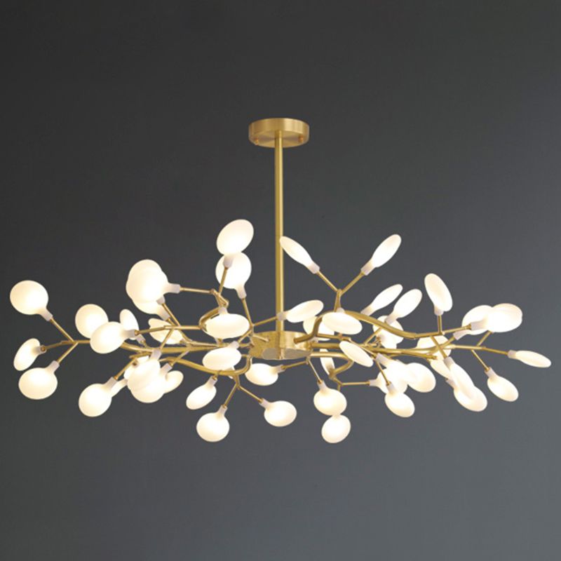 Gold Firefly Adjustable Pendant Light in Modern Luxury Style Copper Sputnik Ceiling Light with Acrylic Shade