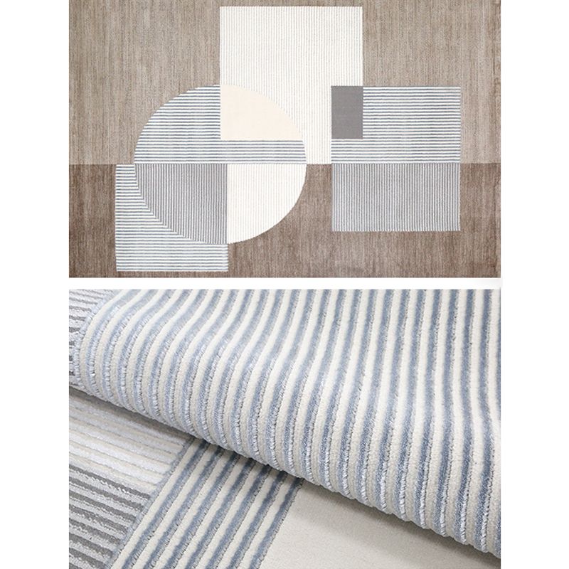 Multi Colored Living Room Rug Nordic Geometric Pattern Indoor Rug Synthetics Easy Care Pet Friendly Area Carpet