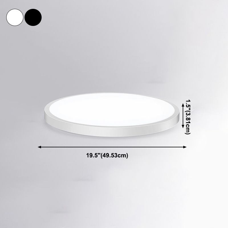 Plafonnier LED de forme ronde en fer moderne, 1 lumière, encastré, pour balcon, chambre à coucher