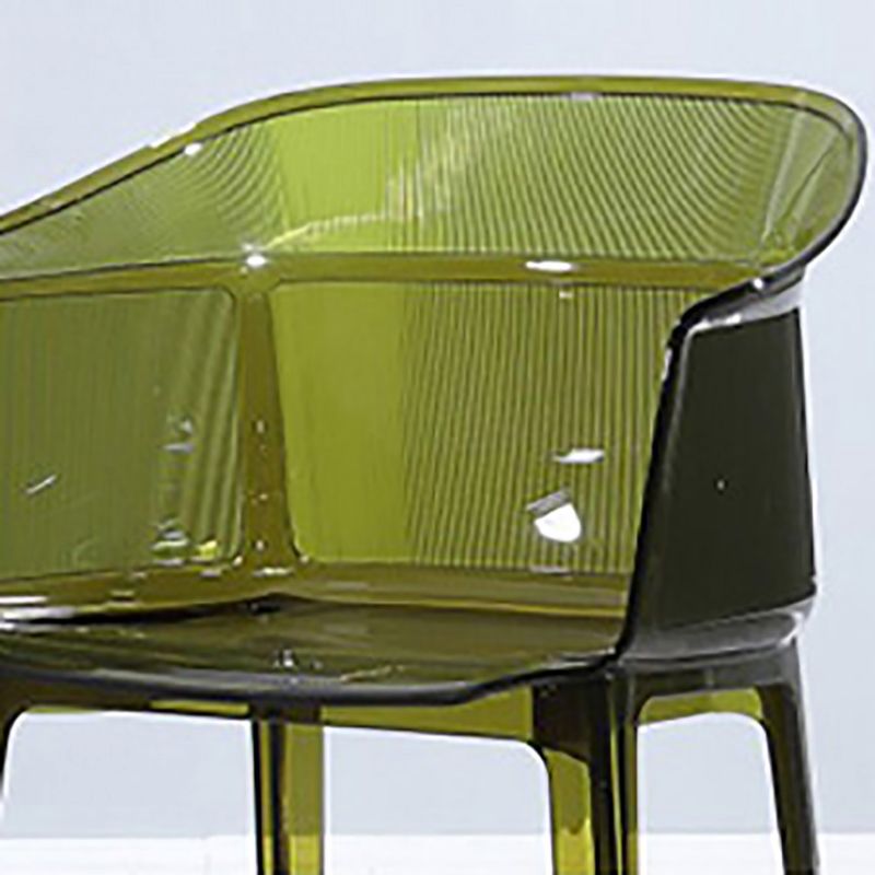 Nordic Style Plastic Dining Armchair Stacking Dining Chair for Restaurant