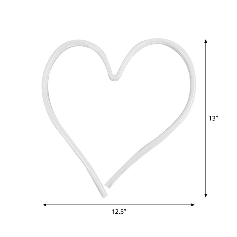 Corazón de amor Amor Baby Room Lámpara Noche USB USB LED Moderna de pared moderna Iluminación en blanco