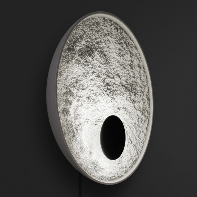 Single Matte White Wall Mounted Sconce LED Round Wall Light for Living Room