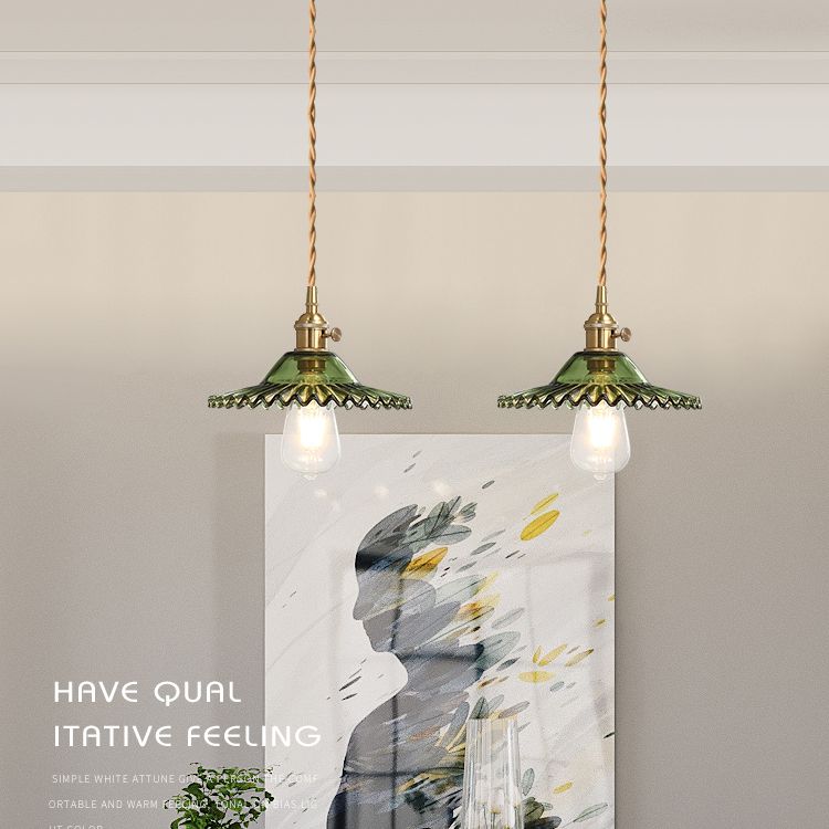 1 Lights de plafond suspendus à l'éclat léger créatif moderne en verre pour le magasin de vêtements