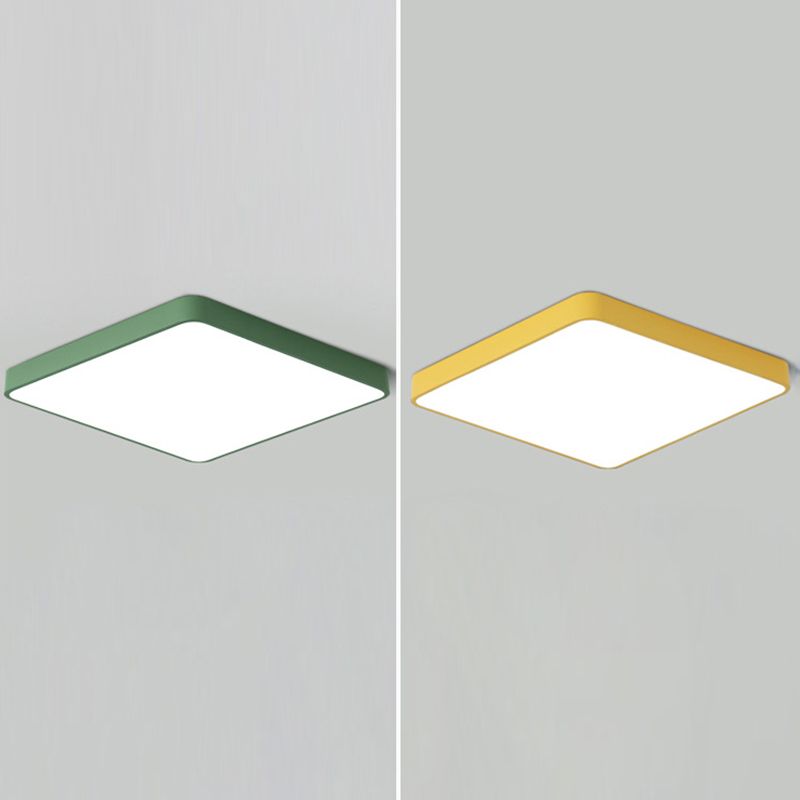 Modern Ceiling Light Nordic Creative Macaron Living Room Corridor Balcony Aisle Iron Ultra-thin Square Led Lamps