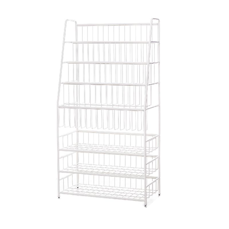 Contemporary Metal Book Display Closed Back Freestanding Bookcase