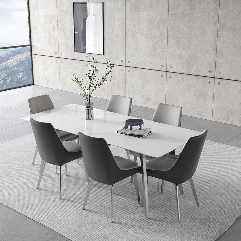 Luxury Sintered Stone Top Table Rectangle Table with 4 Legs for Restaurant