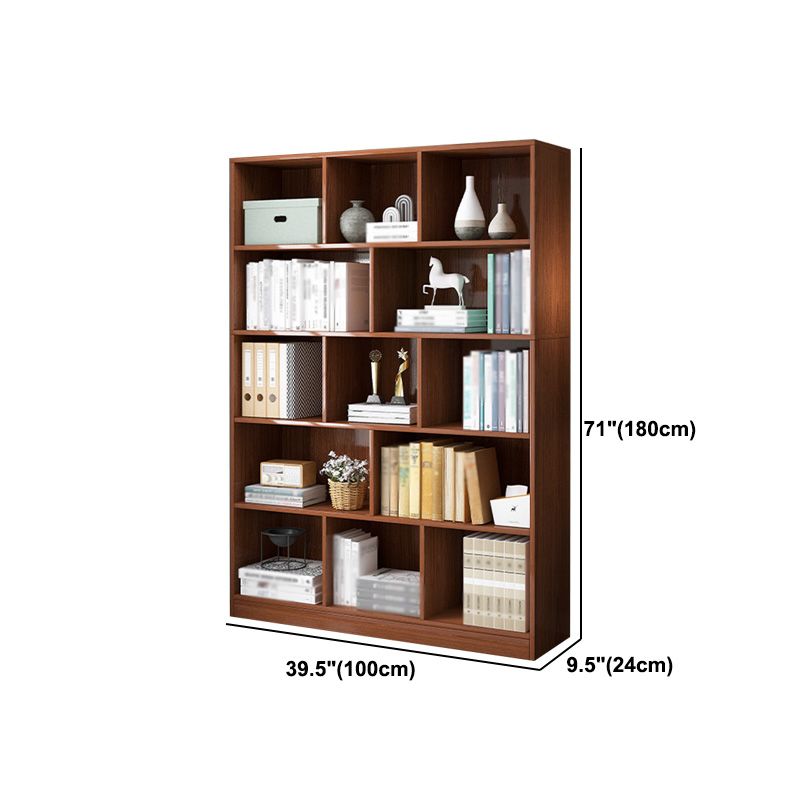 Manufactured Wood Standard Bookshelf Scandinavian Vertical Closed Back Bookshelf
