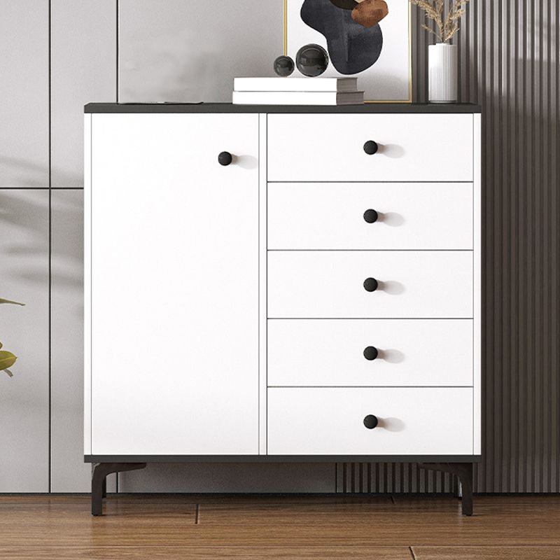 Contemporary 35.43'"Tall Wooden Chest, Rectangle Accent Cabinet with Drawers
