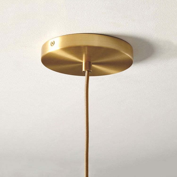 Contemporary Glass Hanging Light 1-Light Cylinder Suspension Pendant for Bedroom