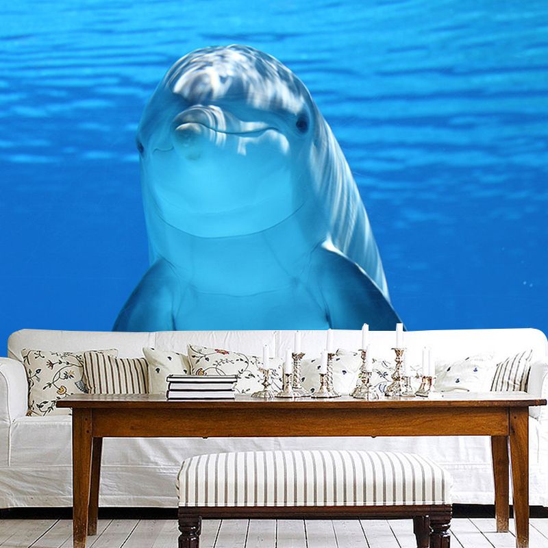 Marine Life Mildew Resistant Wallpaper Sleeping Room Wall Mural