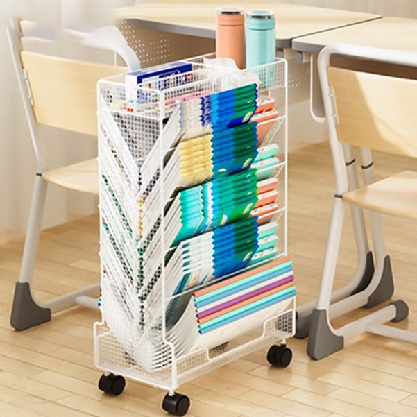 Contemporary Bookcase Vertical Metal Book Shelf for Study Room