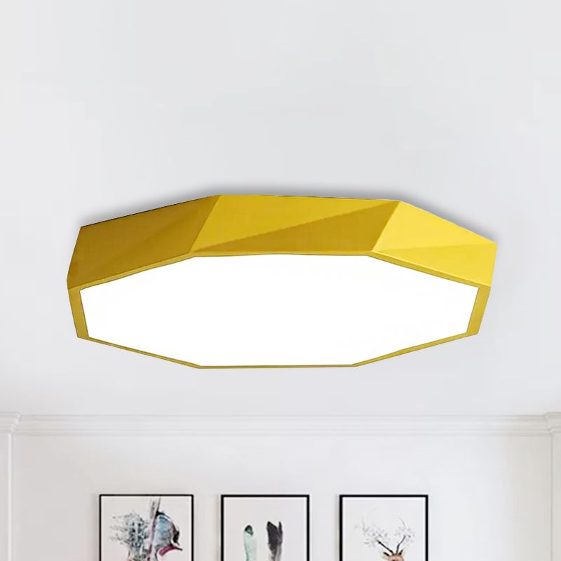 Acryl achthoekige inbouwlamp Macaron LED-plafondlamp voor kinderslaapkamer met snoepkleur