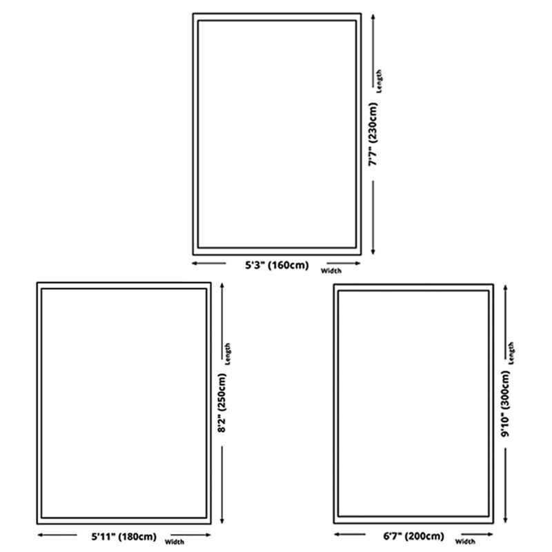 Fancy Contemporary Rug Color Block Rug Non-Slip Backing Rug for Home Decor