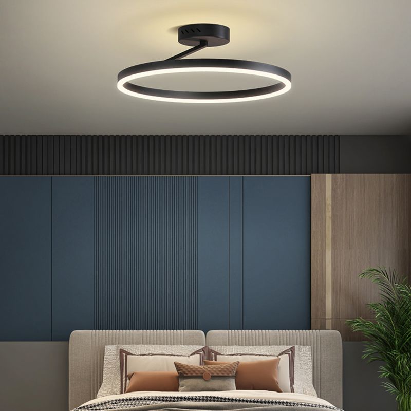 Luminaires encastrés circulaires modernes en métal, plafonnier à 1 lumière
