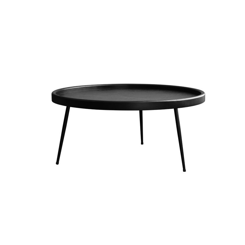 Scandinavian 3 Legs Coffee Table Round Wooden Coffee Table for Living Room