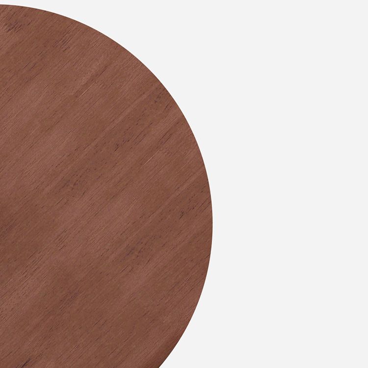 Modern Wood Round Dining Table Rubber Wood Base for Dining Room