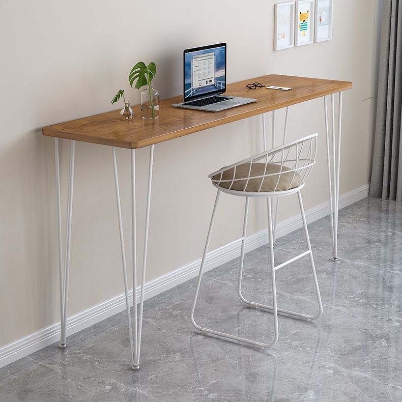 Tripod Base Bar Table Modern Style Wood Top Bar Table for Kitchen