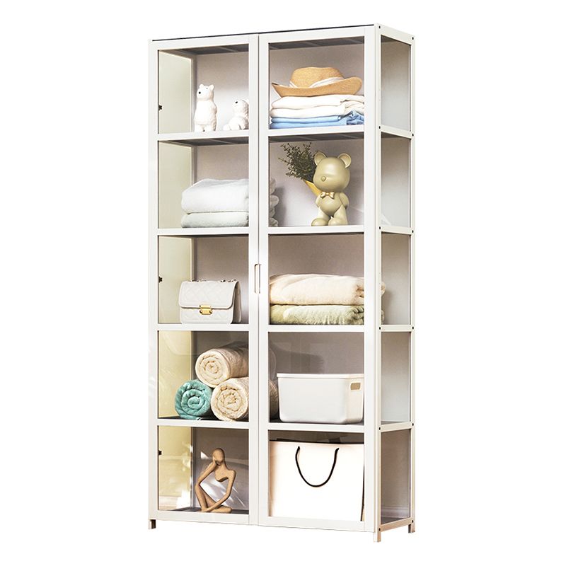 Modern Wood Accent Cabinet, Rectangle Lacquered Storage Cabinet, White