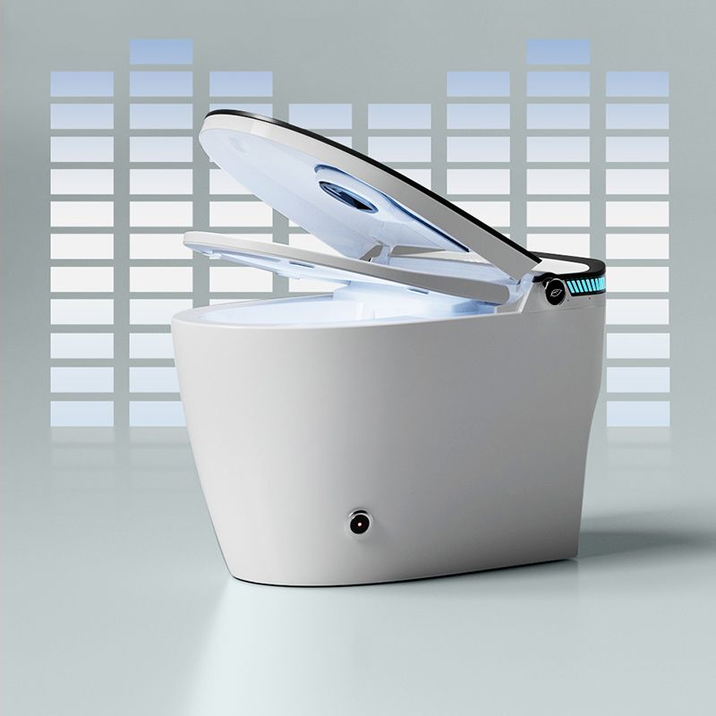 Simplicity White Temperature Control Bidet Elongated Toilet Seat Bidet with Heated Seat