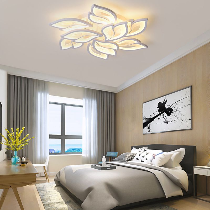 Metal Geometric Flush Mount Fixture Contemporary Flush Light Fixture for Living Room