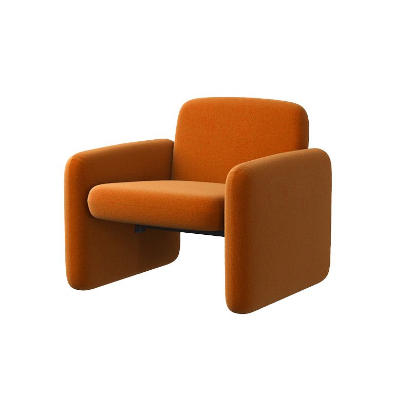 Mid-century Modern Accent Armchair Solid Color Fixed Back Armchair