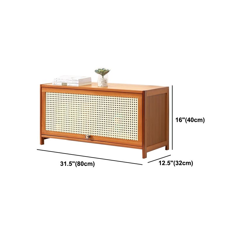 Brown Color Barrister Bookcase Contemporary Bamboo Bookcase for Home Office