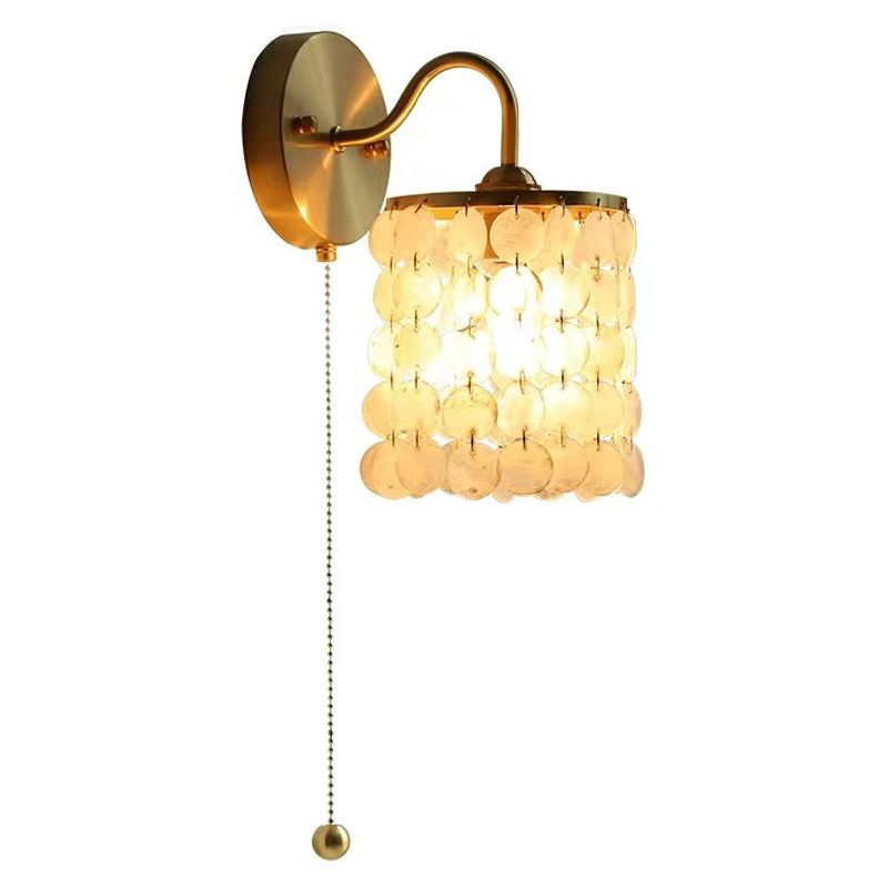 Modern Metal Wall Sconce Cylinder Shape Vanity Lamp for Bathroom