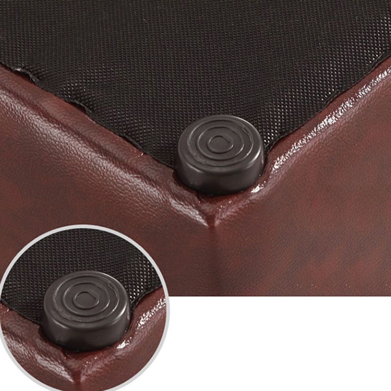 Wine Red Modern Pouf Water Resistant Round Pouf for Drawing Room