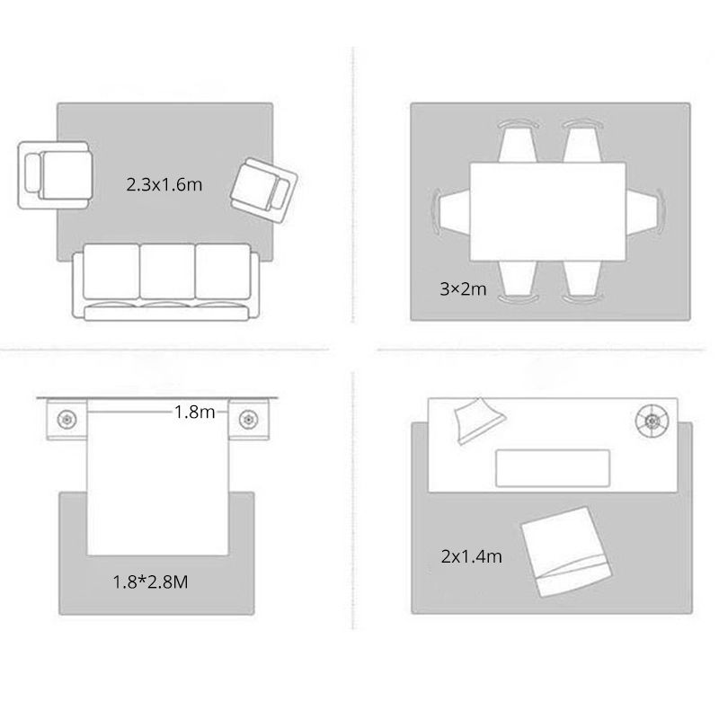 Décoration de maison de couleur claire Nostalgie du tapis de zone imprimée florale Polyester avec tapis de support sans glissement