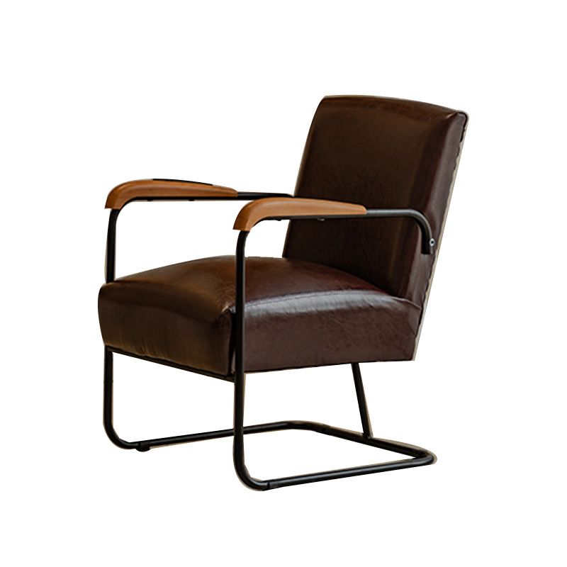 Arms Included Chair with wooden handrail 32.67" Wide Armchair for Living Room