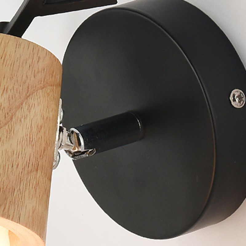 Modern Nordic Macarons Style Unique Shade Wall Sconce Metal 1 Light Sconces in Black and White