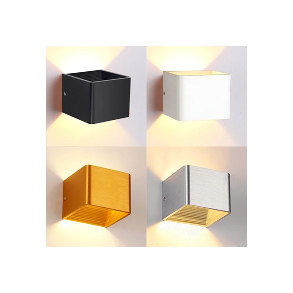 Cube Schattenleuchten Lichtminimalismus Aluminium warm/weiße Beleuchtung LED LED LEDIGKEIT