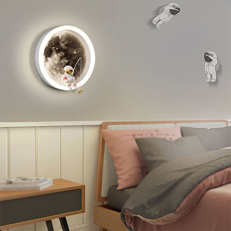 Children LED Wall Mount Light 1-Light Wall Light with Acrylic Shade for Kid's Room