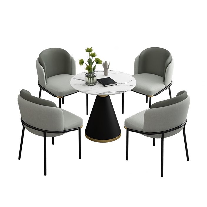 Ronde dinettetafel Traditionele luxe eetkamertafel met voetstuk